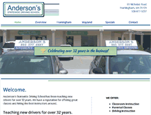 Tablet Screenshot of andersonsdriving.com